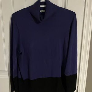 Women's Colorblock Navy and Black Sweater